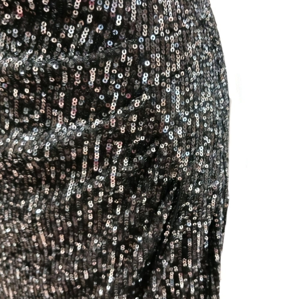 Calvin Klein Sequin Ruched Cocktail Dress - Picture 5 of 10
